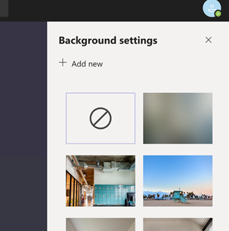 Microsoft Teams Background Settings Screenshot