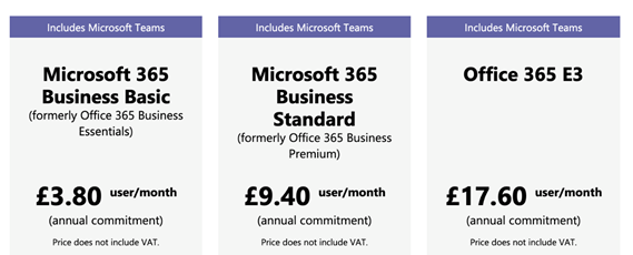 Microsoft Teams Pricing