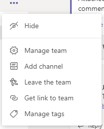 Teams Manage Tags Screenshot